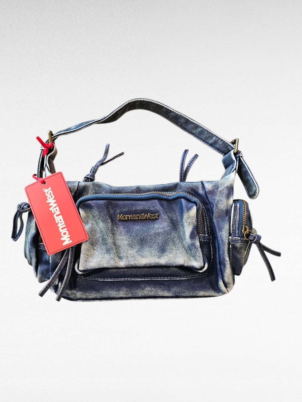 Montana West Stone Washed Hobo Crossbody Bag